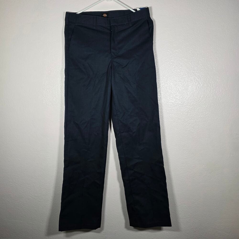 Dickies Boys 18 Classic Fit Flat Front Straight Leg Pants Blue